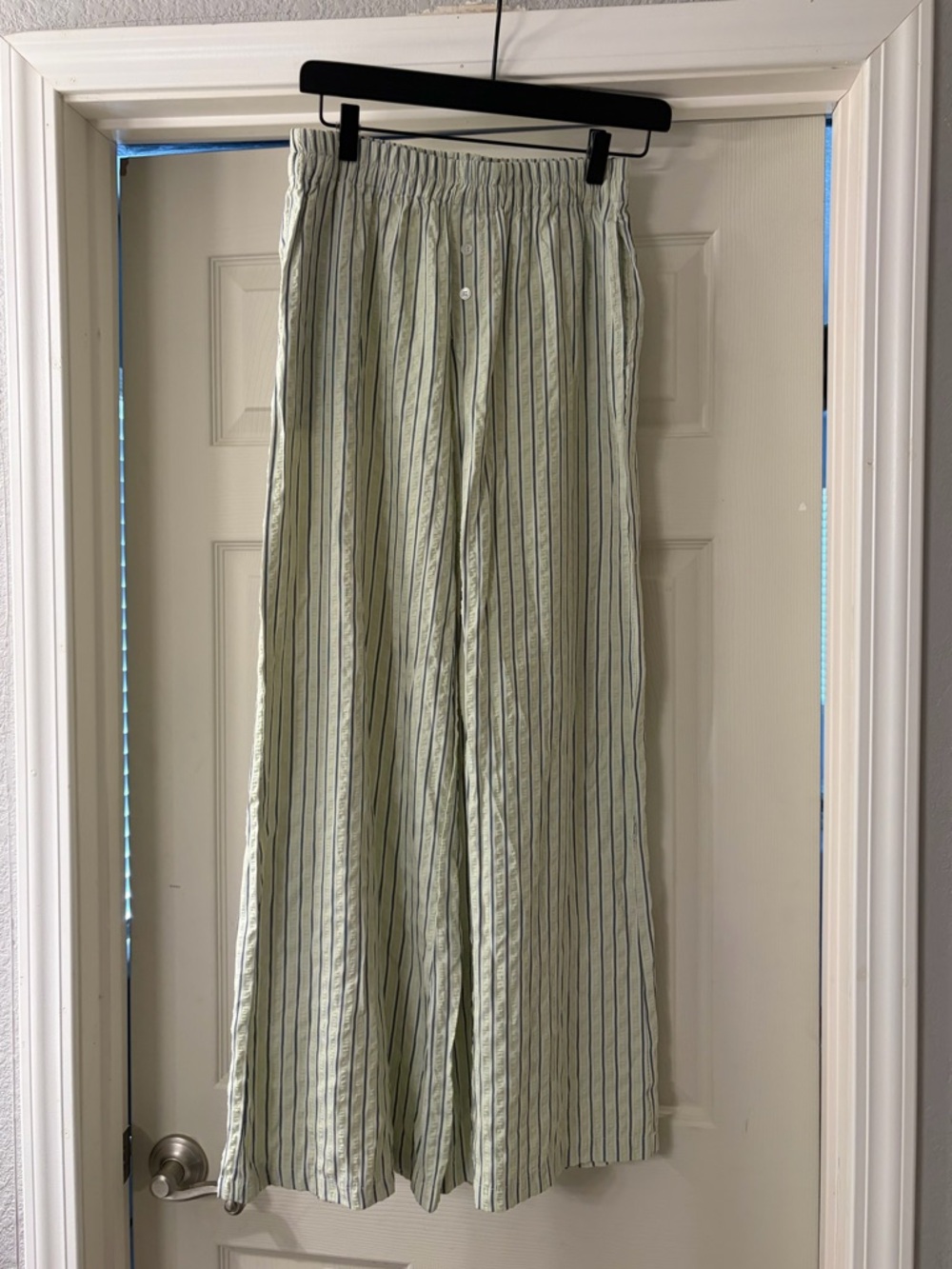 Light Green Stripe Pajama Pants - Women's Sleepwear